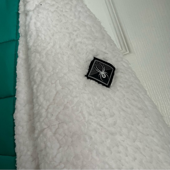 SPYDER Boulder Anorak WOMAN’s XL 1/4 zip thick sherpa jacket (Neon Pink Trim) - Picture 5 of 8